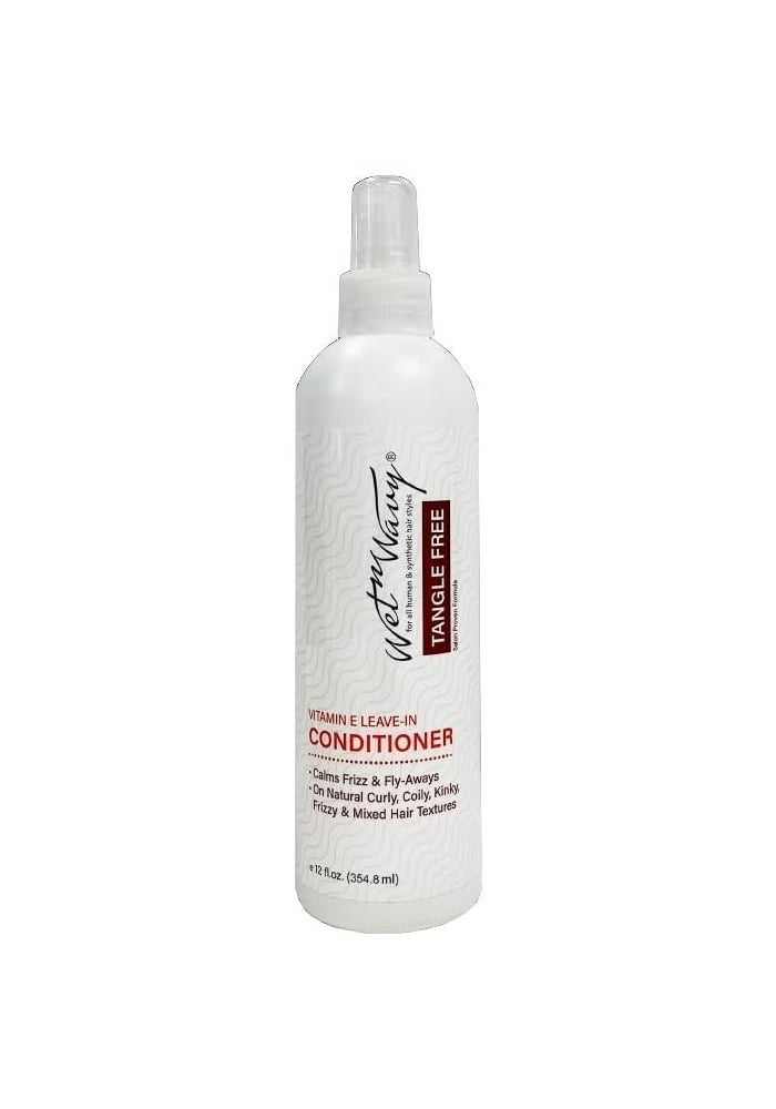 Wet N Wavy Vitamin E Leave-in Conditioner 12 Oz - Tangle Free Formula for Curly, Coily, and Kinky Hair - Image 1